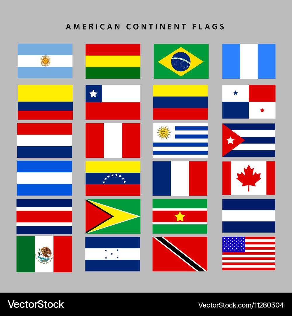 Set of flags vector image