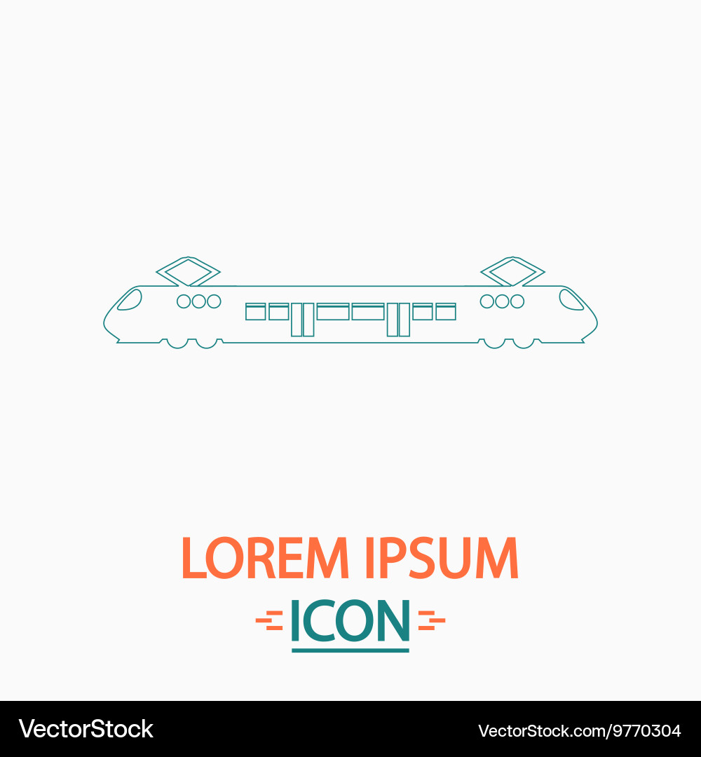 Train computer symbol Train computer symbol vector image