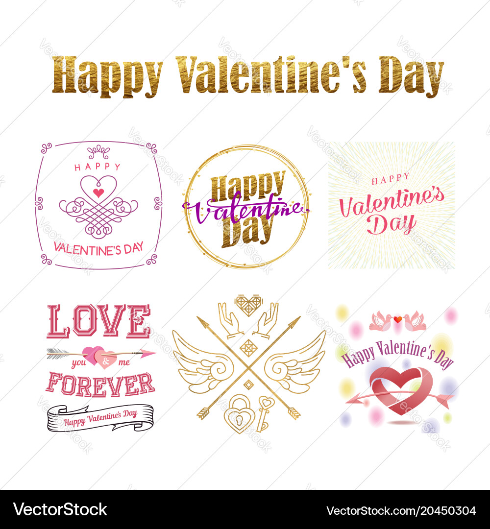 Valentines day set Vector Image