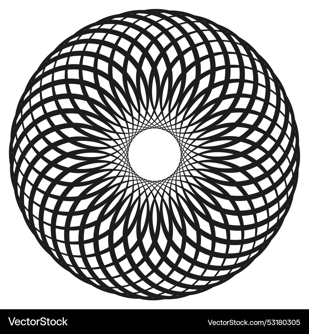 Circular geometric motif element concentric Circular geometric motif element concentric vector image