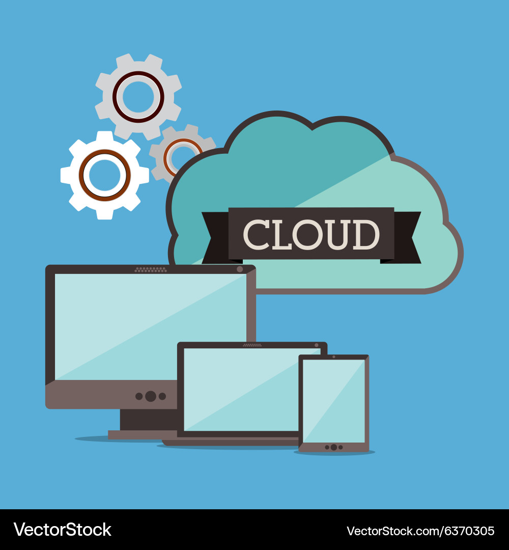 Cloud computing Vector Image