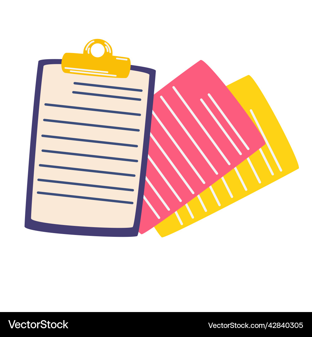 Contract documents with paper sheets Contract documents with paper sheets Vector Image