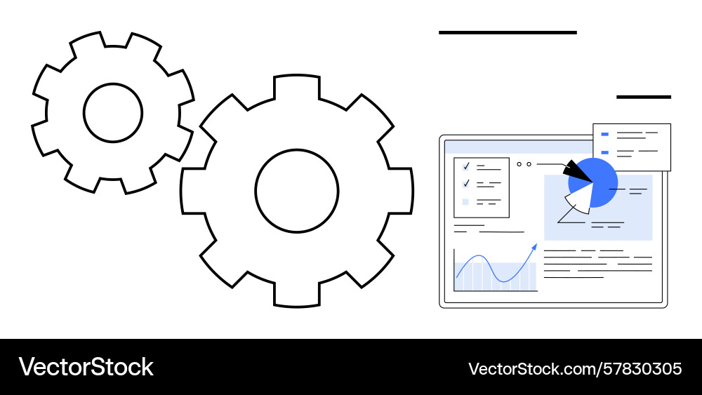 Data analytics and workflow optimization Data analytics and workflow optimization vector image