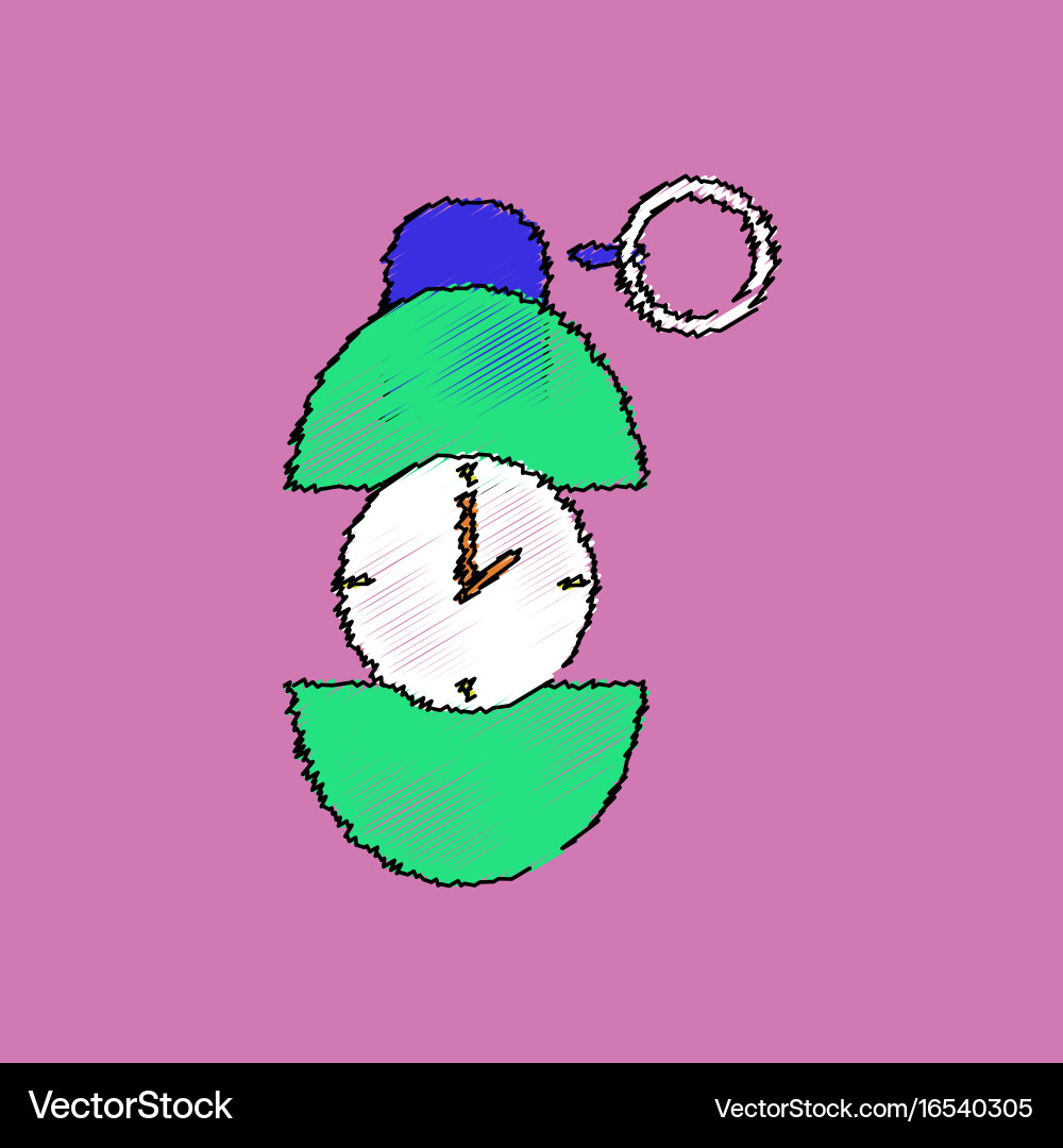 Flat shading style icon grenade time to explode vector image