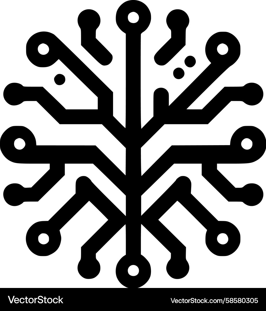 Intricate Circuit Network Vector Image