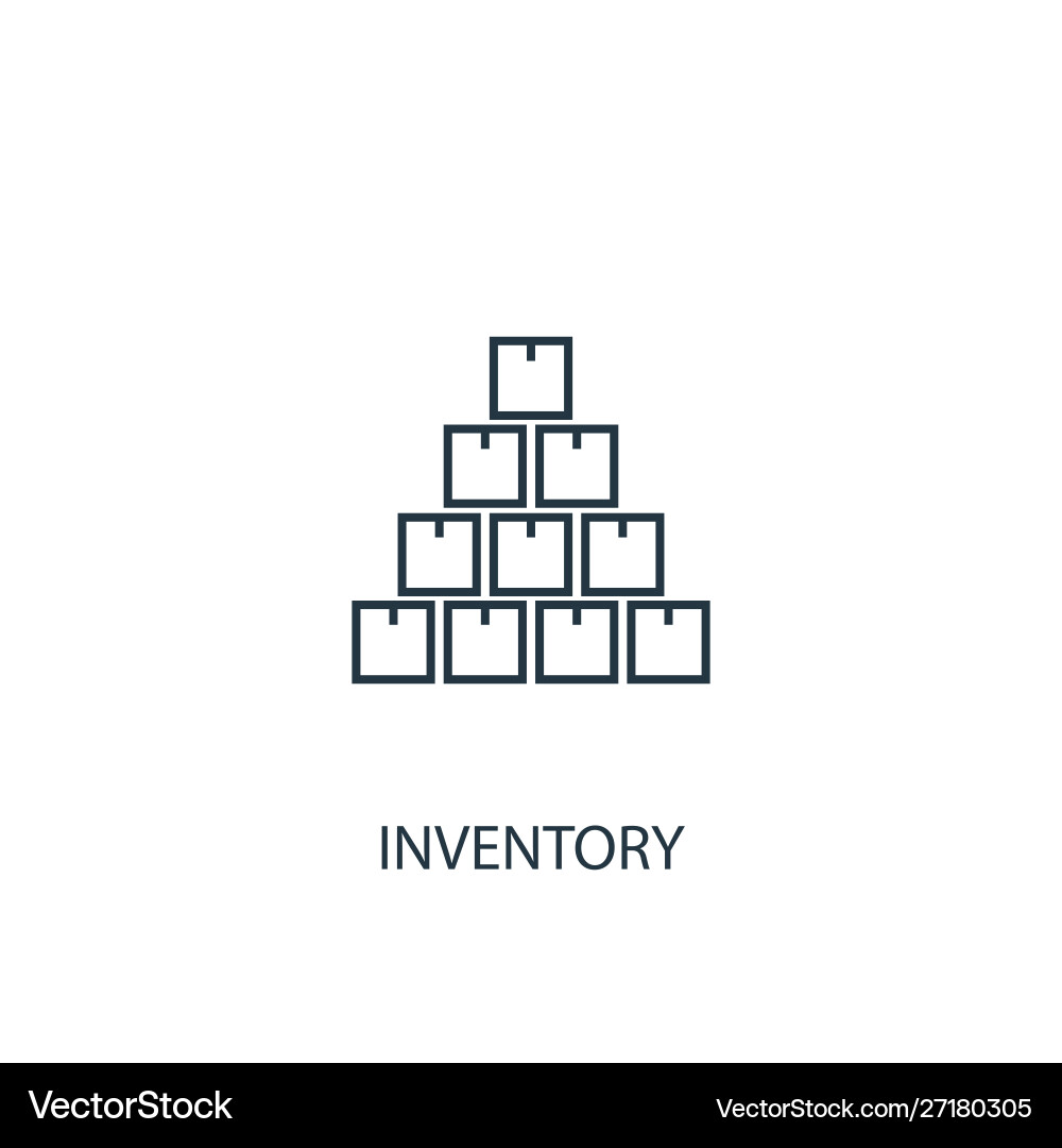 Inventory concept line icon simple element vector image
