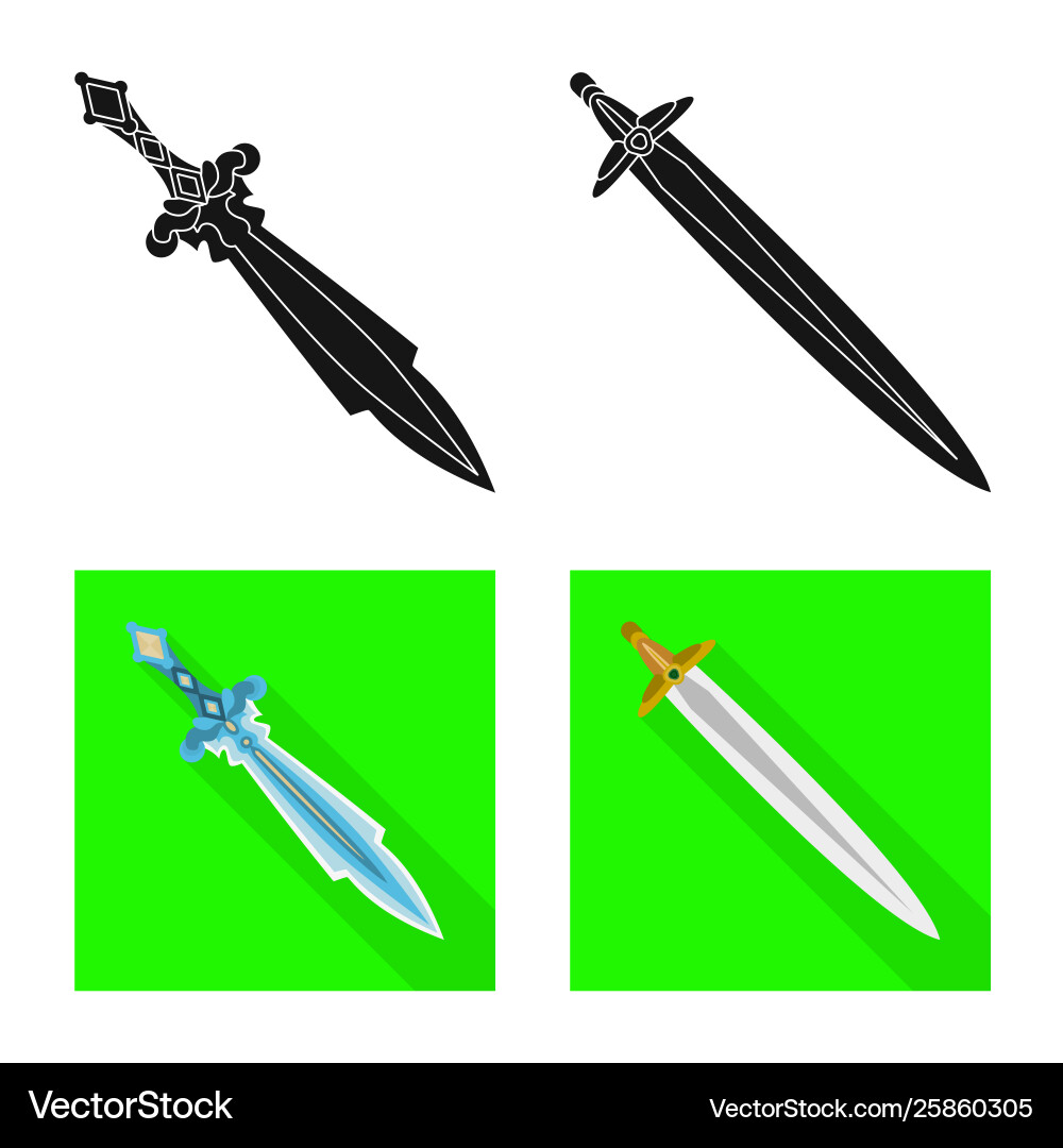 Isolated object game and armor icon collection vector image