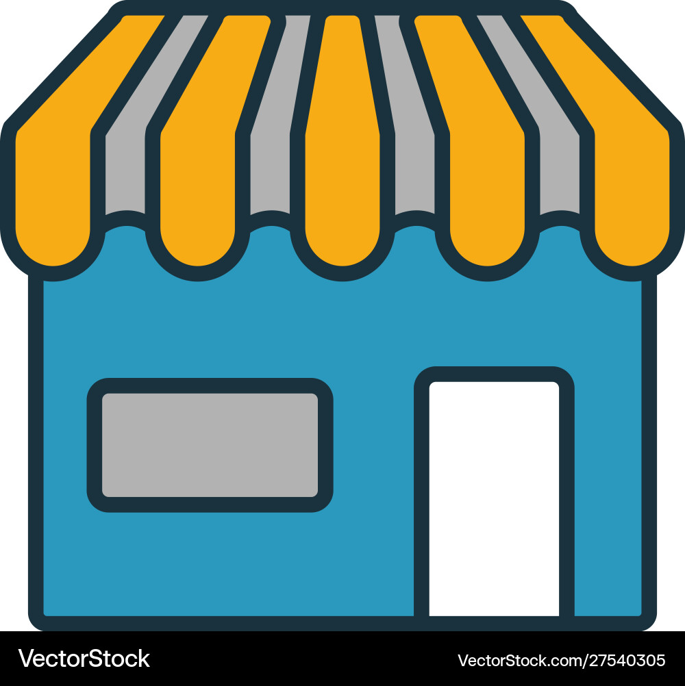 Marketplace icon set four elements in different vector image