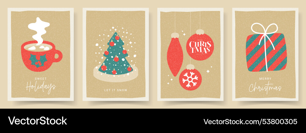 Merry christmas and happy new year greeting Merry christmas and happy new year greeting vector image