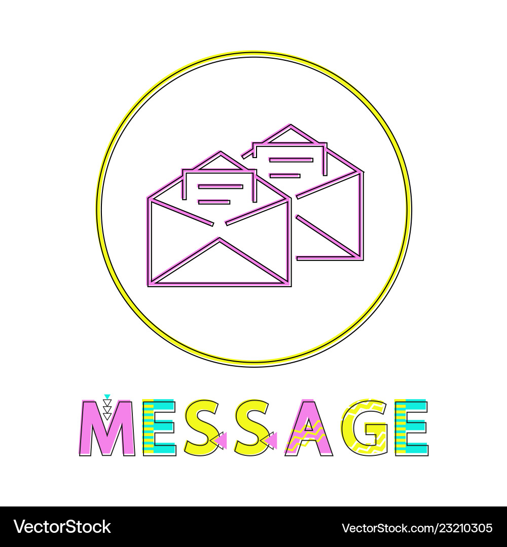 Message mails in envelopes Message mails in envelopes vector image