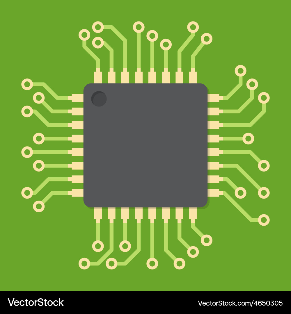 Microprocessor Technology vector image