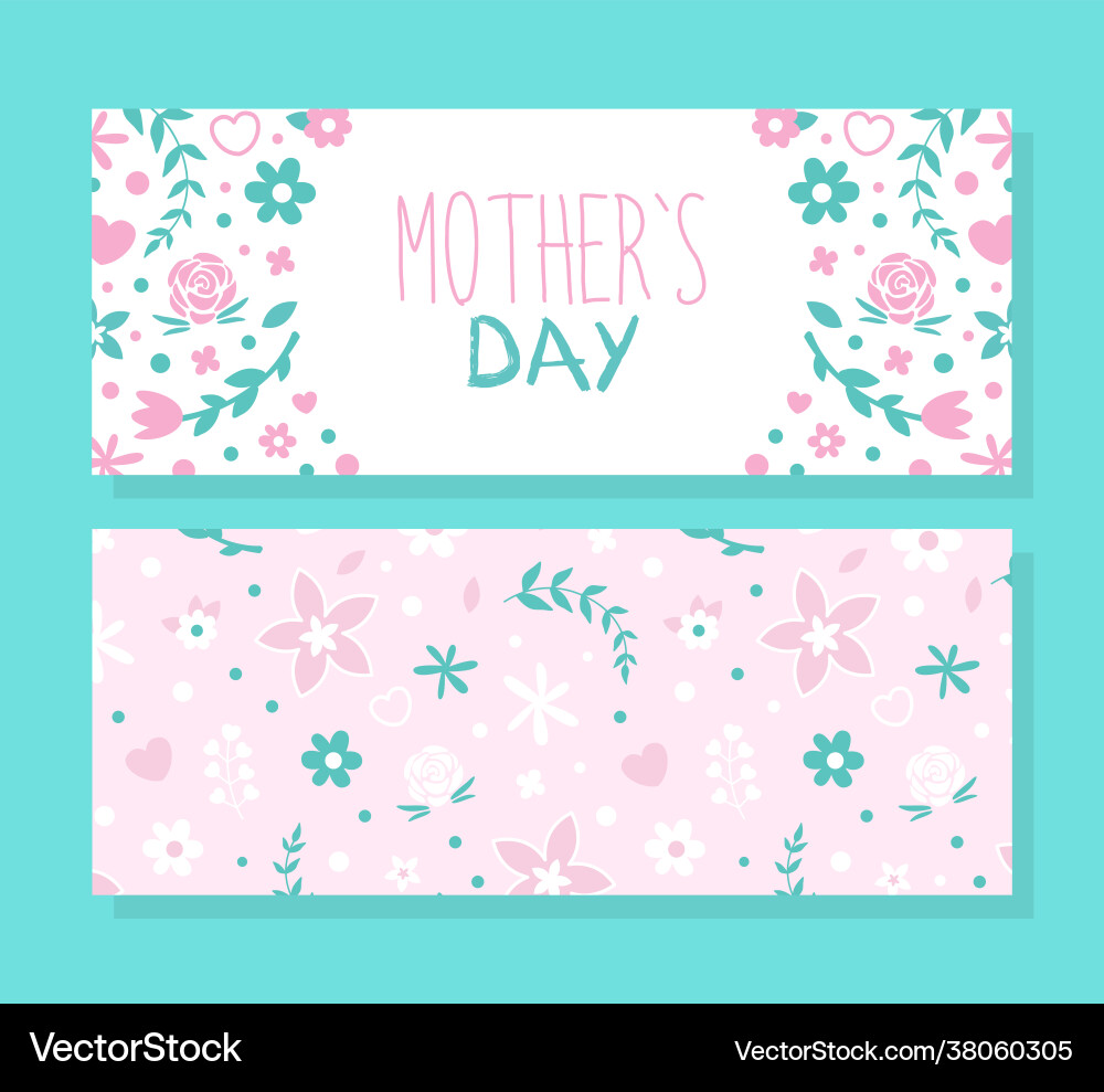 Mothers day horizontal banner template festive Mothers day horizontal banner template festive vector image