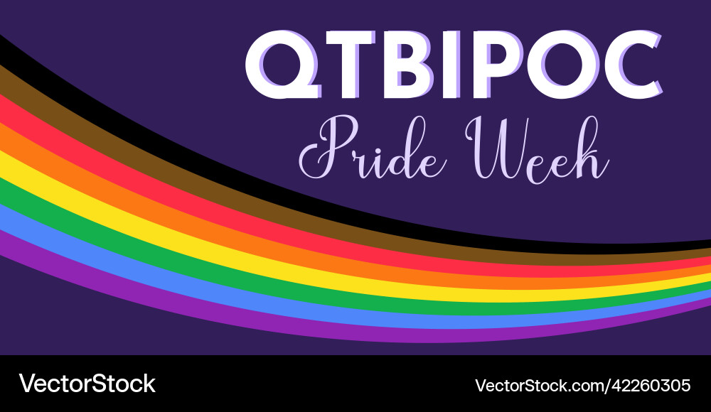 Qtbpoc - queer trans black indigenous people Qtbpoc - queer trans black indigenous people vector image