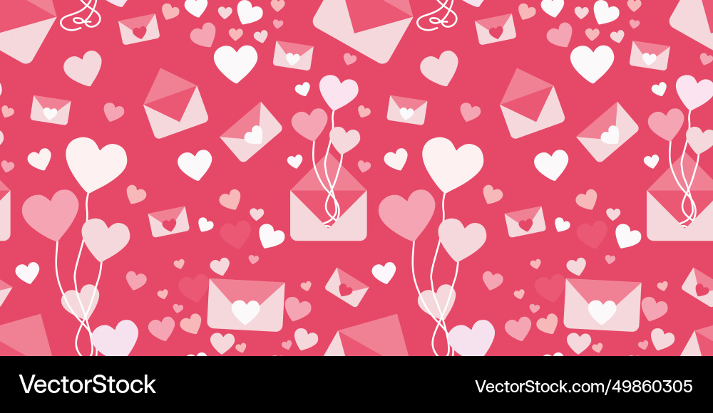 Seamless pattern with envelope and love message Seamless pattern with envelope and love message vector image