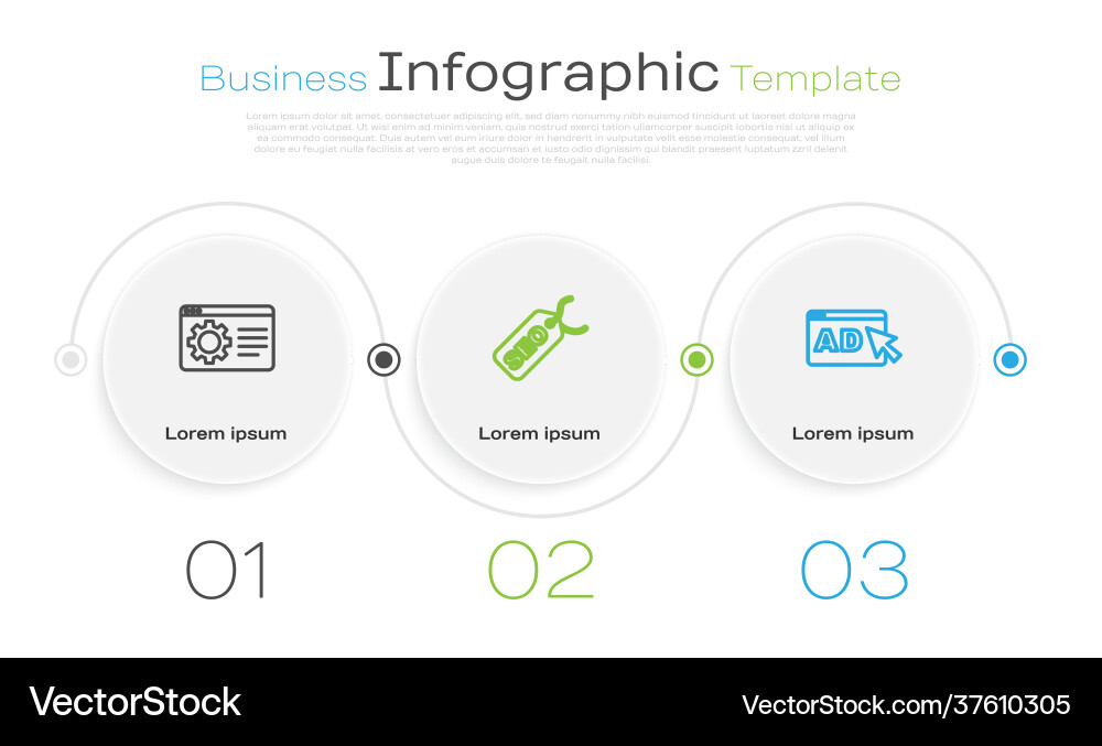 Set line browser setting seo optimization Vector Image