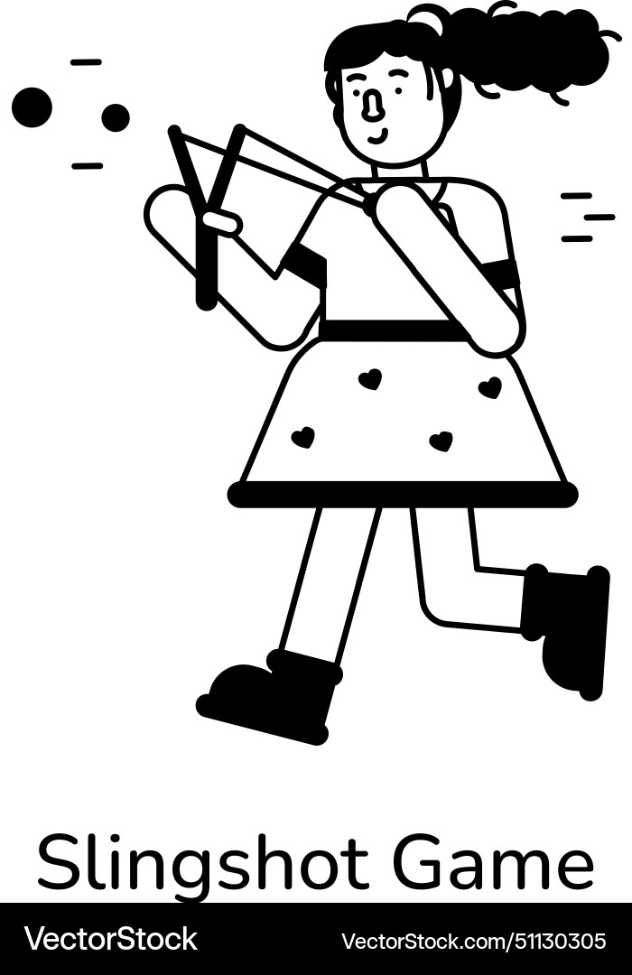 Slingshot game Royalty Free Vector Image - VectorStock