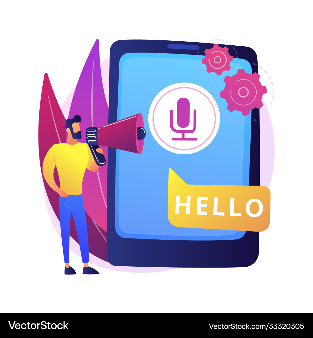 Speech to text abstract concept Vector Image