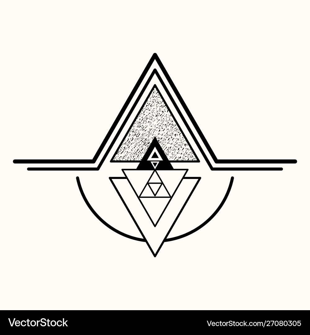 Triangular Geometry Symbol vector image