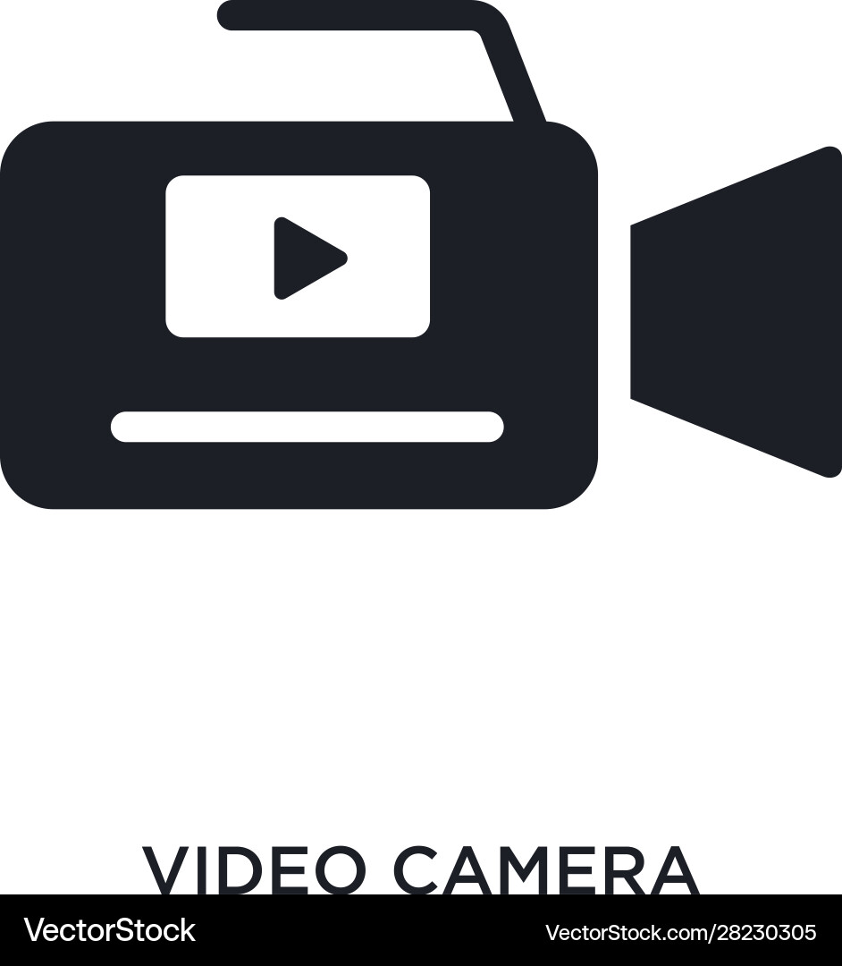 Video camera isolated icon simple element from Vector Image