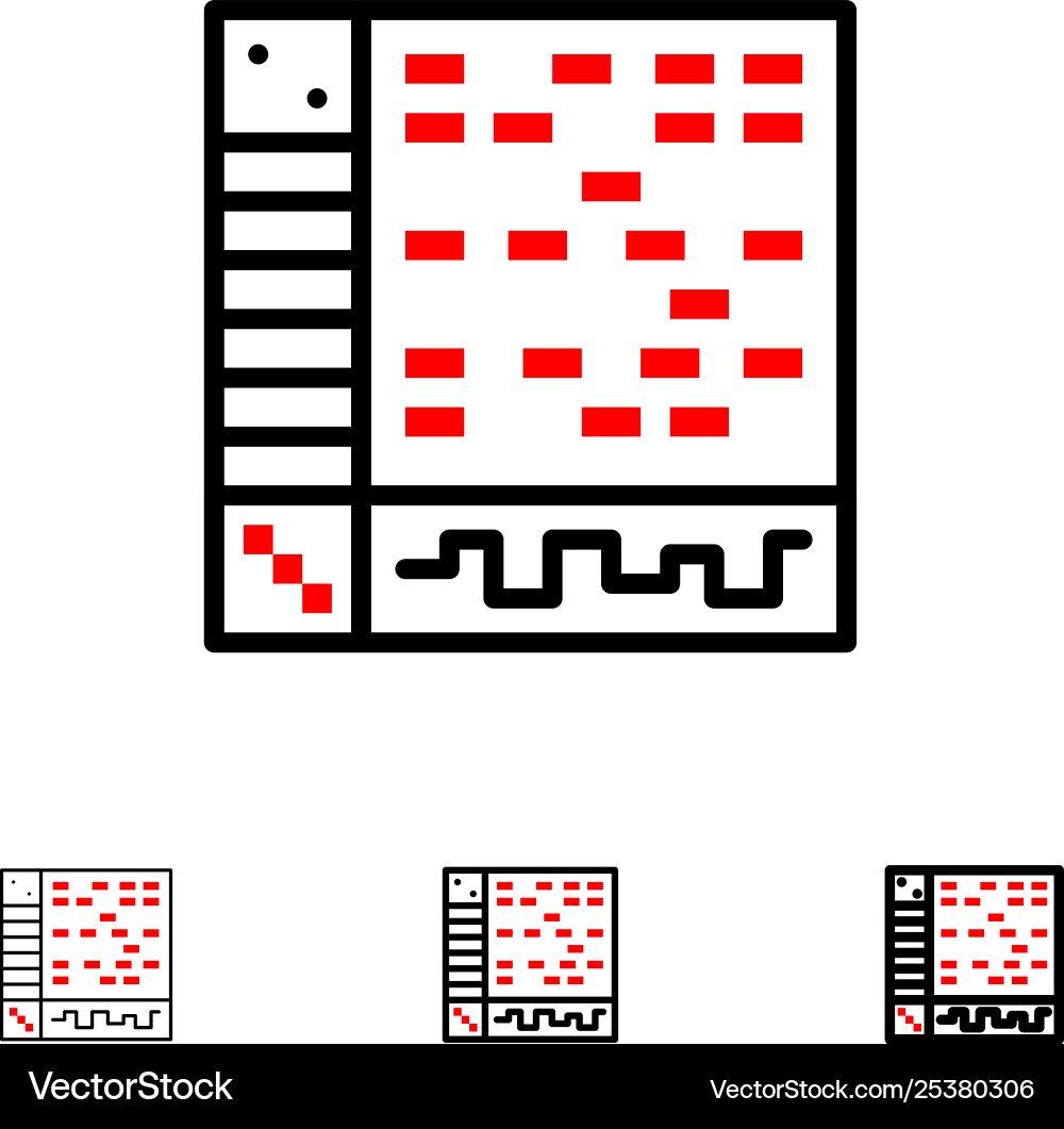 Ableton application audio computer draw bold Ableton application audio computer draw bold Vector Image