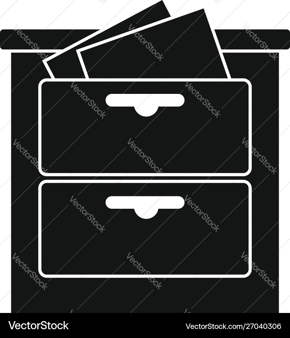Archive drawer icon simple style Archive drawer icon simple style vector image