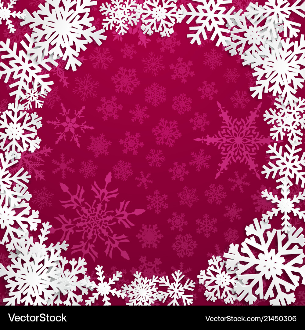 Background with frame of snowflakes Background with frame of snowflakes vector image