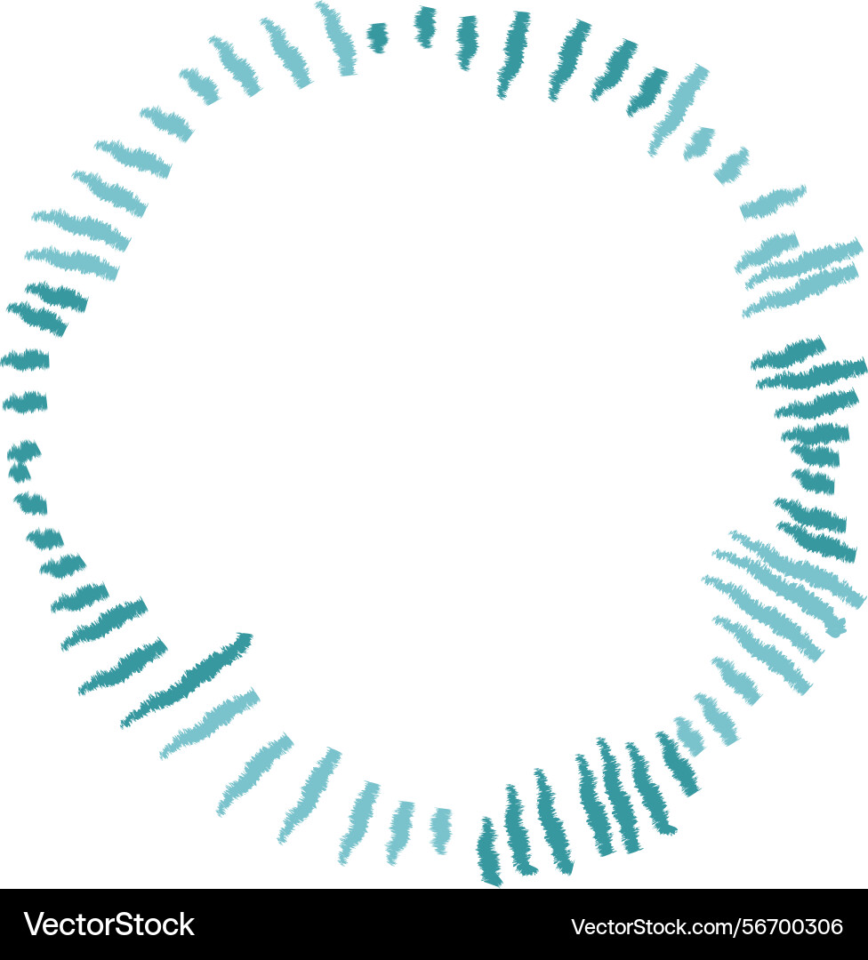 Circular frame textured strokes Circular frame textured strokes Vector Image
