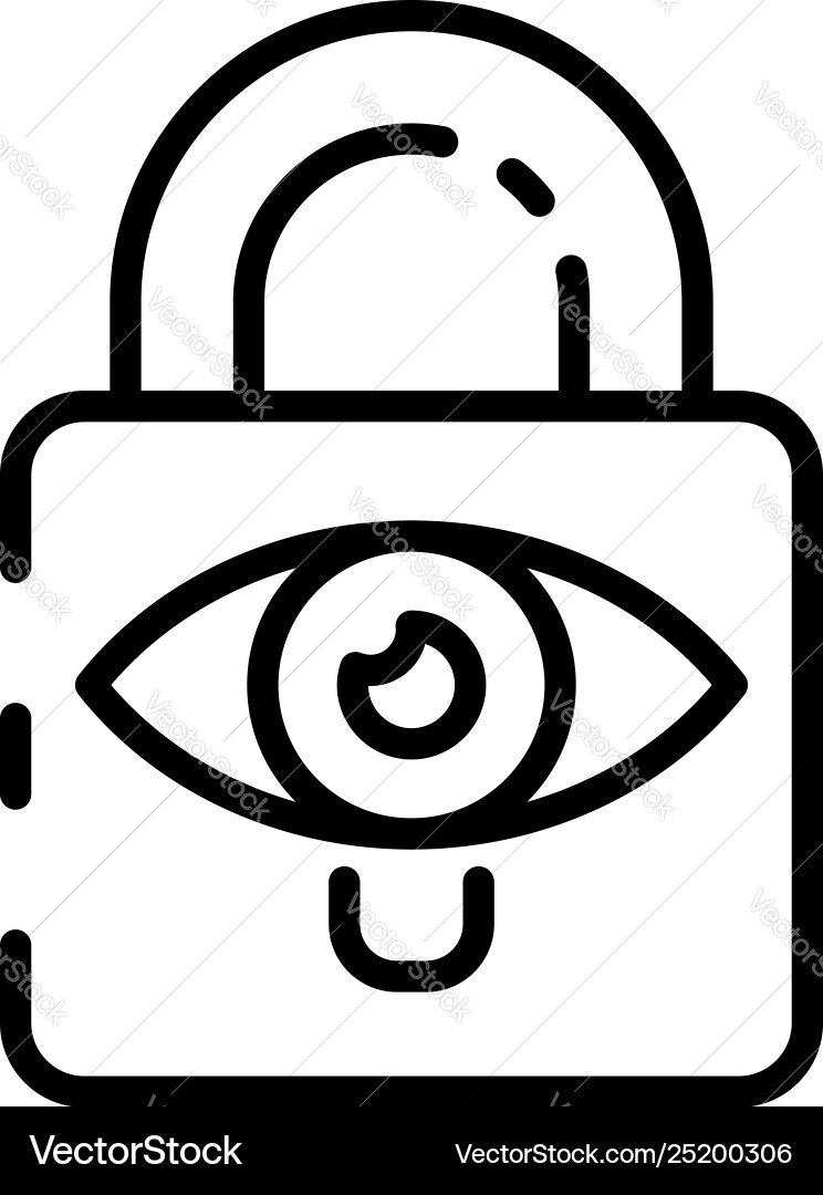 Closed from view icon outline style Closed from view icon outline style vector image