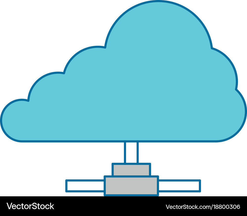 Cloud computing isolated icon Vector Image