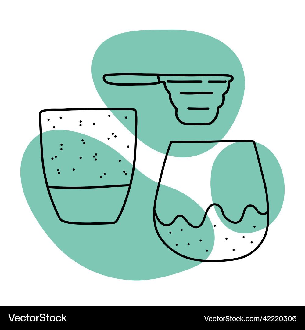 Coffee icon lineart calm simple color Vector Image