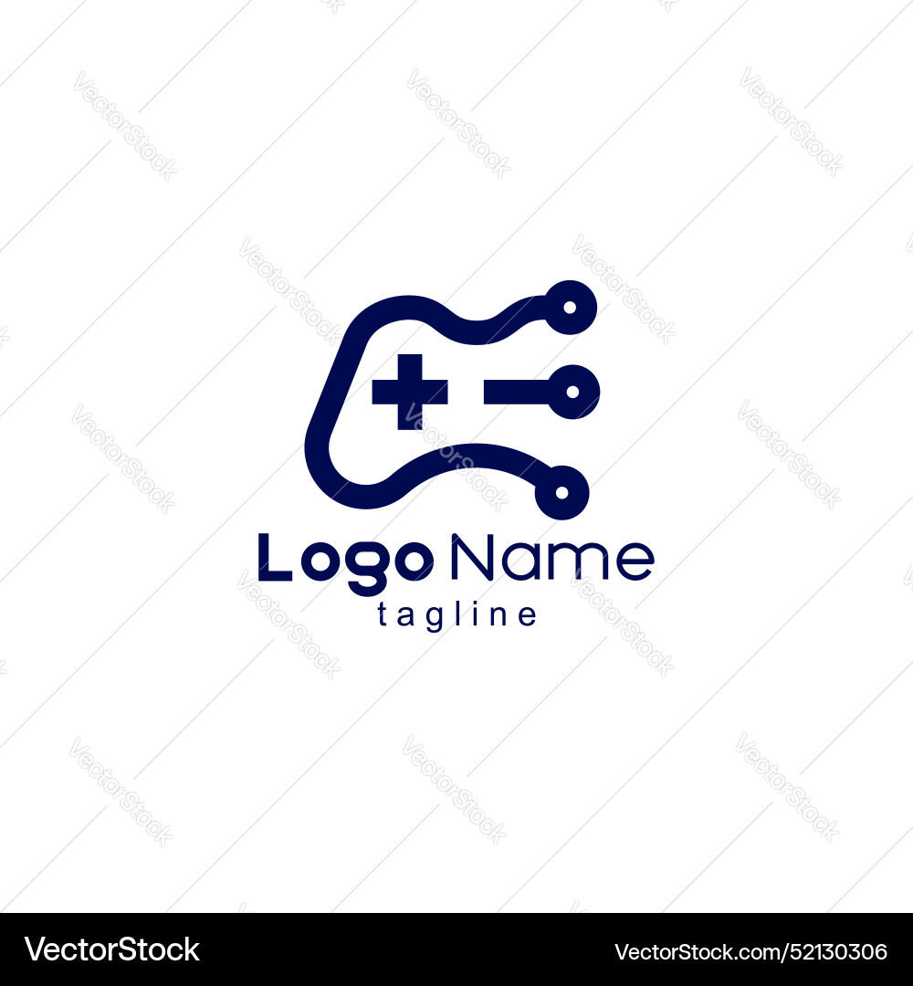 Console tech logo design Vector Image