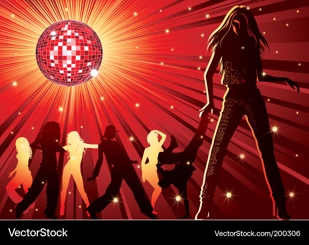 Disco Night Background Vector Image