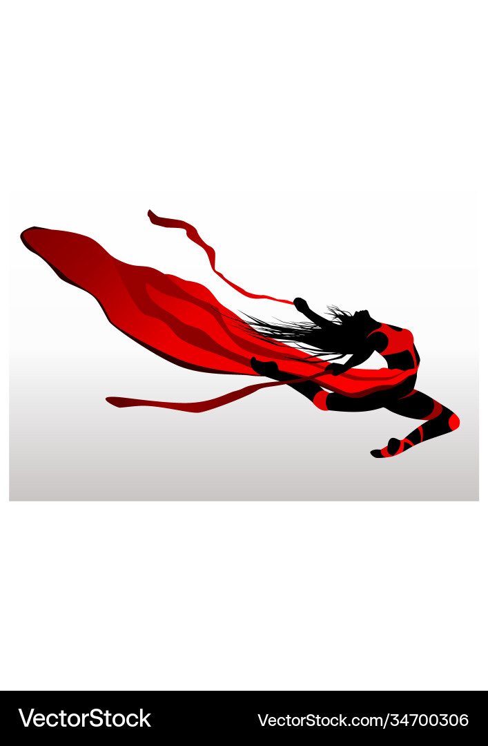 Dynamic Dancer in Red Vector Image