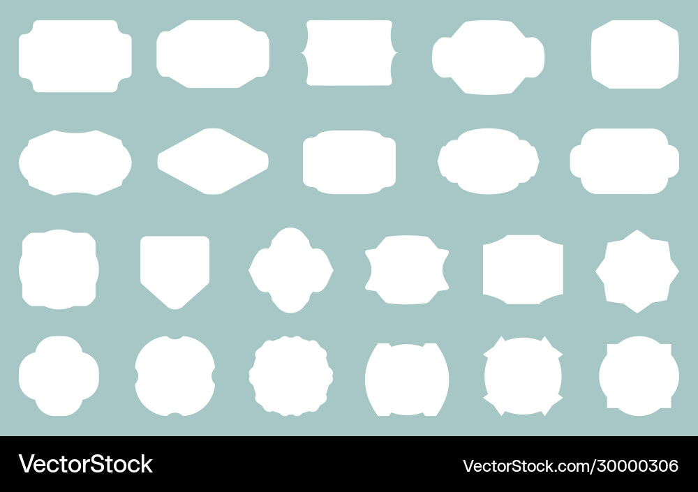 Empty label vintage retro frame border set Empty label vintage retro frame border set vector image