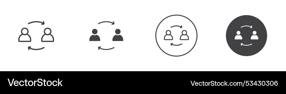 Interaction icon thin line vector image