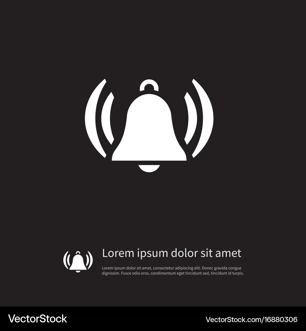 Isolated handbell icon handle element can vector image
