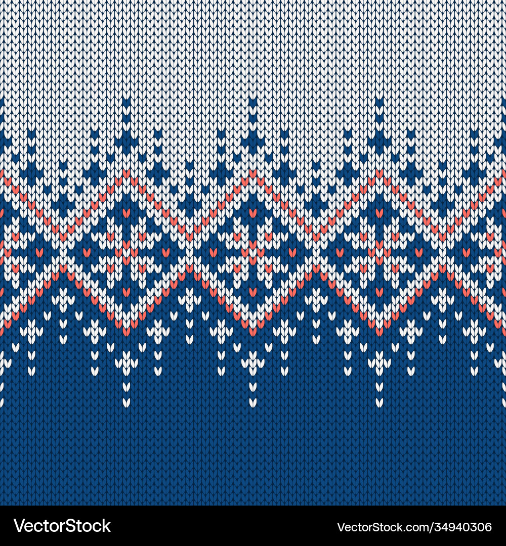 Scandinavian Fair Isle Snowflakes Royalty Free Vector Image