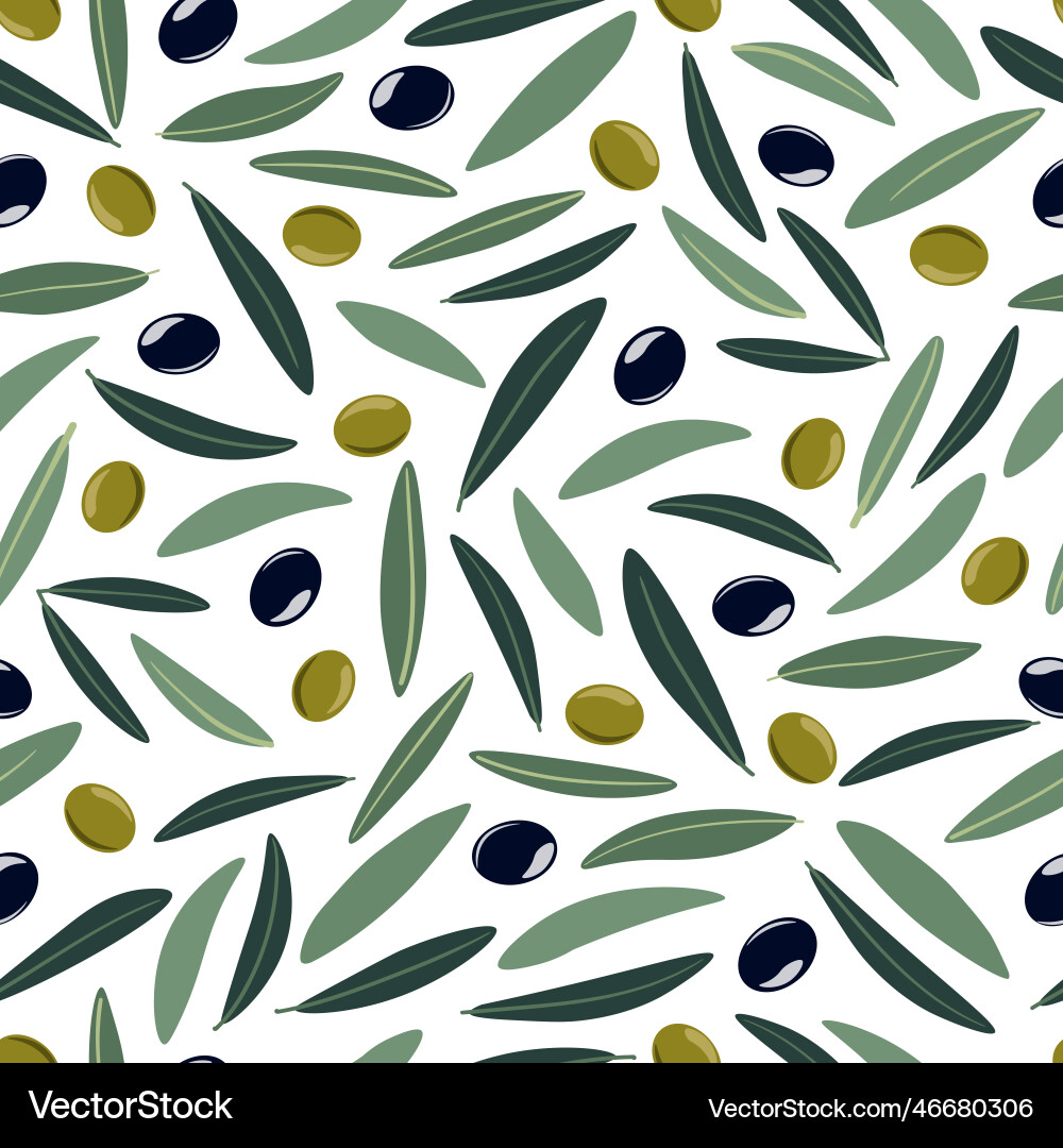 Seamless pattern with olives Seamless pattern with olives vector image