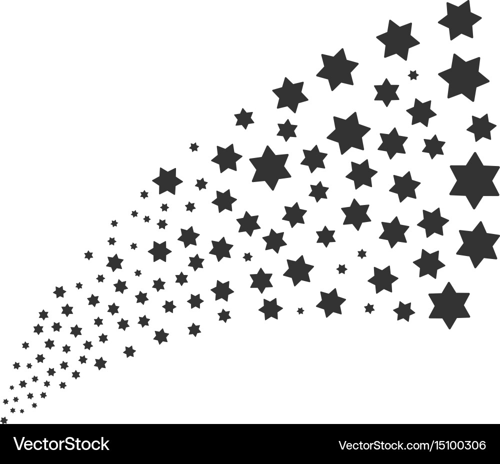 Six pointed star source stream vector image