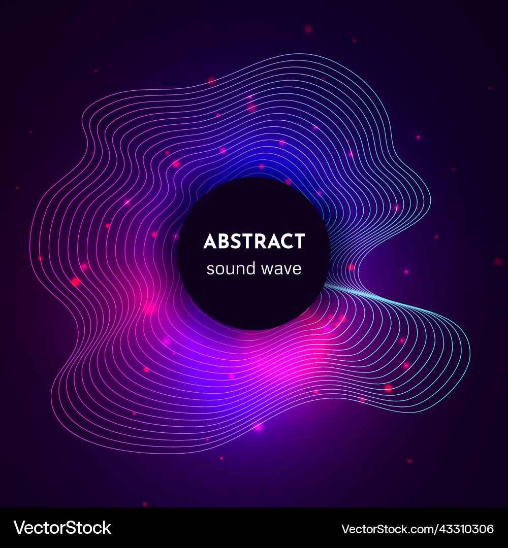 Sound circular wave with light effects Sound circular wave with light effects vector image