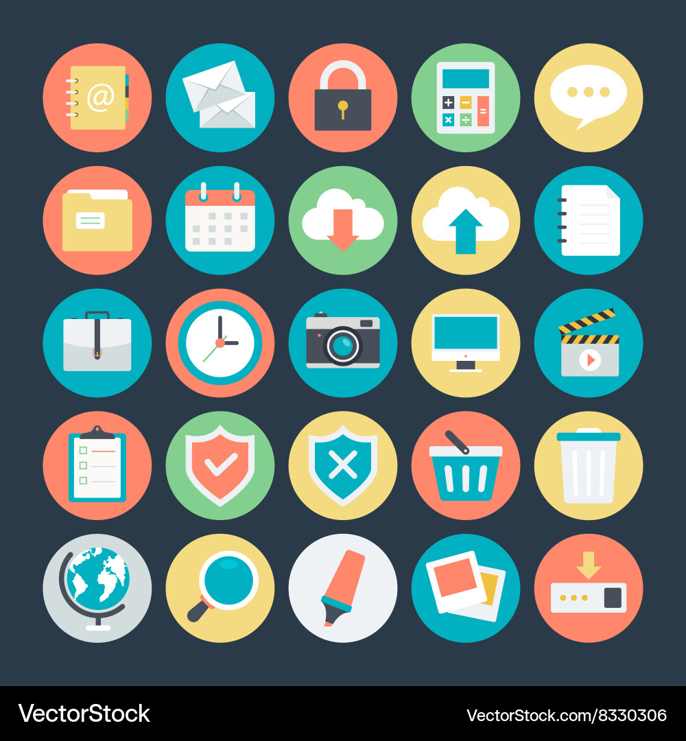 Web icons 1 vector image