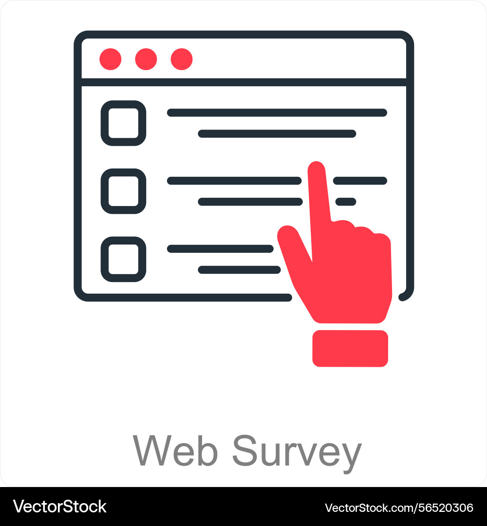 Web survey and rating icon concept Vector Image