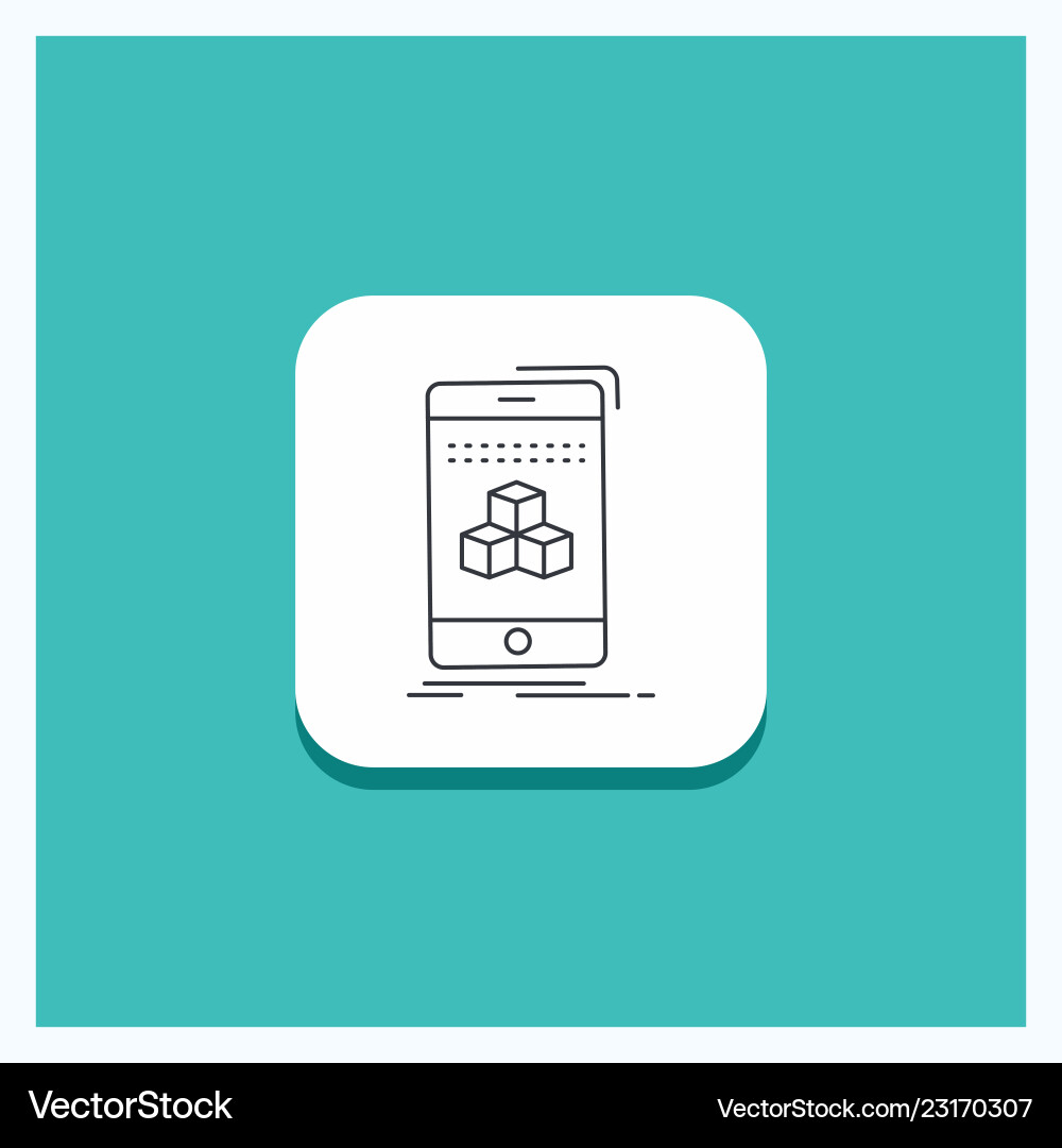 3D Cube Smartphone Button Vector Image