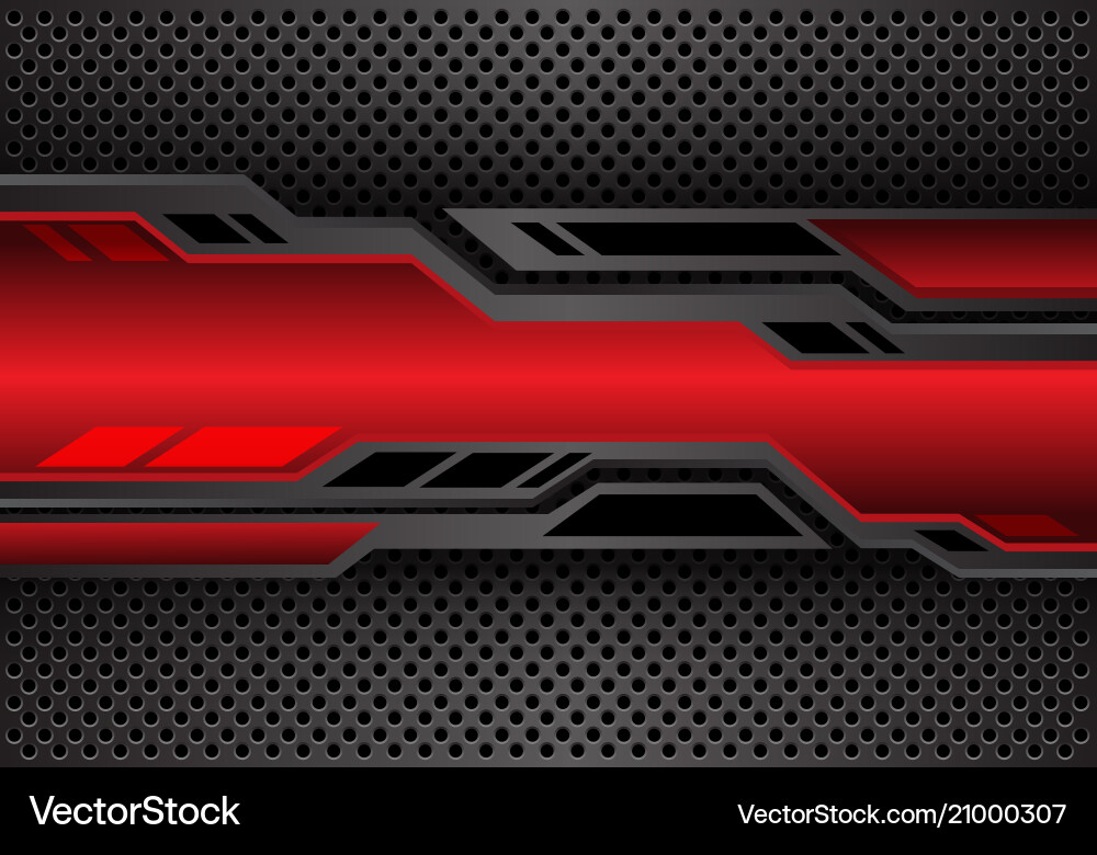 Abstract Mesh Red & Black Tech vector image