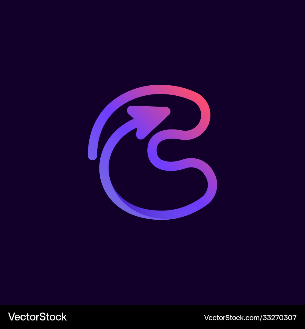 Arrow C Logotype - Modern & Dynamic Vector Image