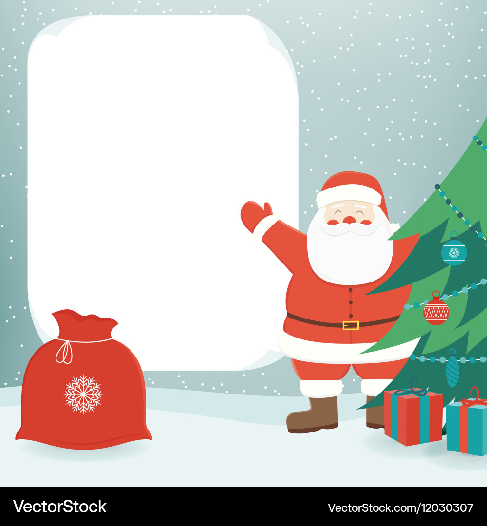 christmas card with santa claus template vector 12030307 christmas card with santa claus template – royalty-free vector