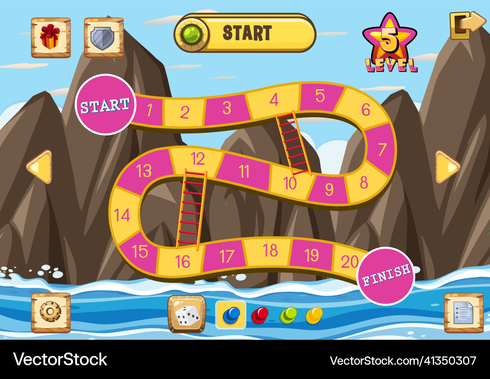 Counting number game template for kid Vector Image