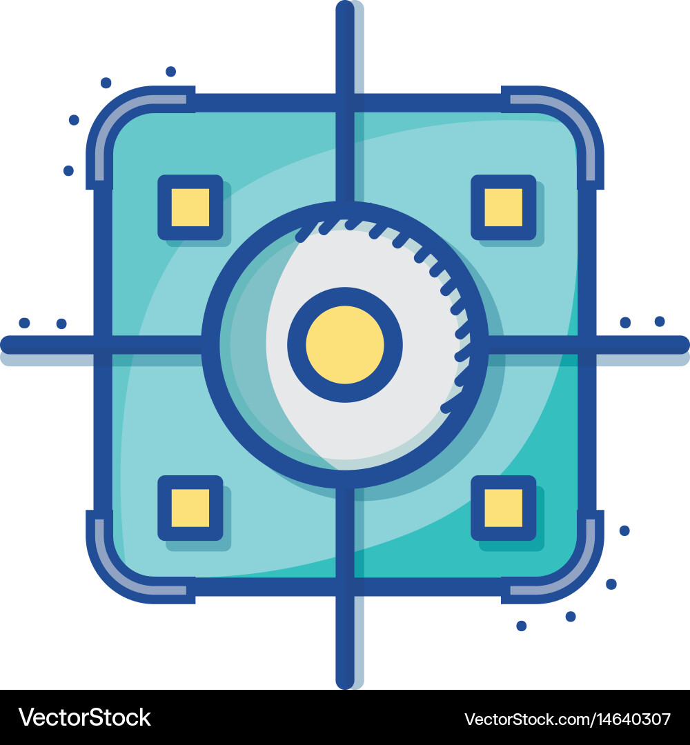 Digital virtual game with shooting cursor Vector Image