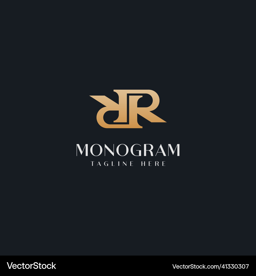 Elegant RR Monogram Logo Template vector image