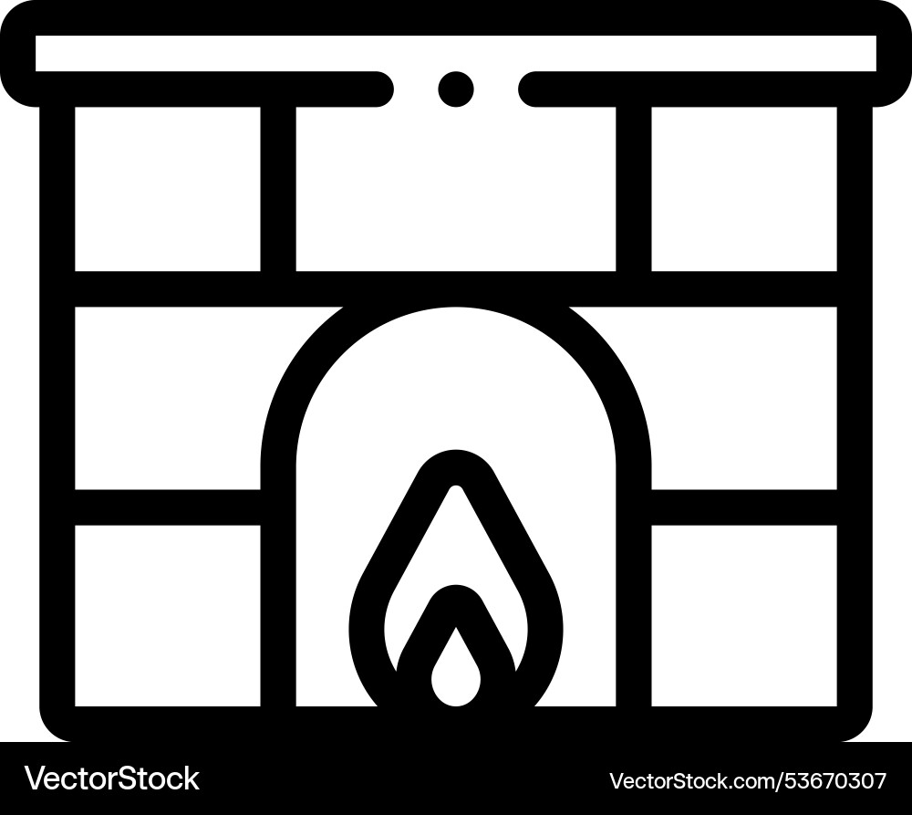 Fireproof icon thin linear style design isolated Fireproof icon thin linear style design isolated vector image